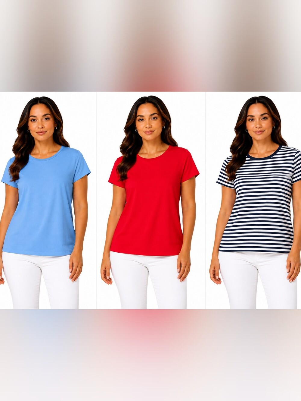 Free Assembly 3-Pack Womens Tee Bundle - Picture 2 of 9